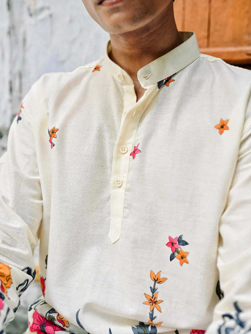 BLOOMSCAPE COTTON SHORT KURTA