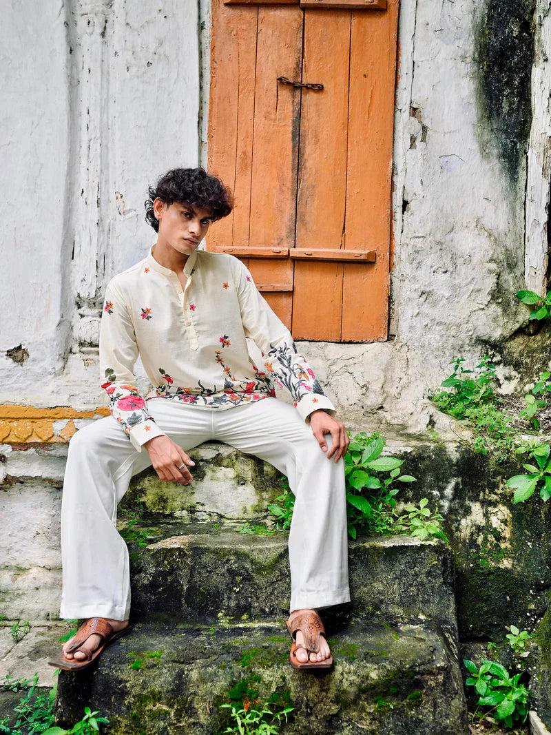 BLOOMSCAPE COTTON SHORT KURTA